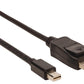 3m Mini DisplayPort - DisplayPort m/m Zwart